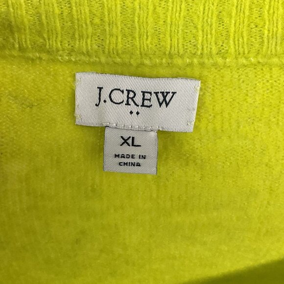 J. Crew Factory Crewneck Sweater in Extra-Soft Yarn, Women's XL, Chartreuse - Picture 4 of 7
